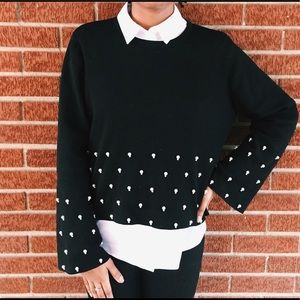 ✨Black Pearl Embellished Sweater✨